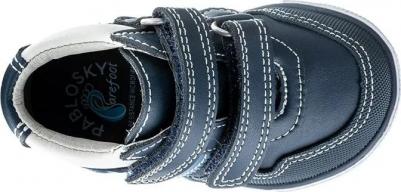 Детские ботиночки из кожи на липучках, темно-синий – фото 8