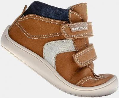 Детские кожаные ботинки Barefoot с липучкой, коричневый – фото 8