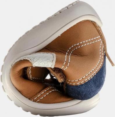 Детские кожаные ботинки Barefoot с липучкой, коричневый – фото 9