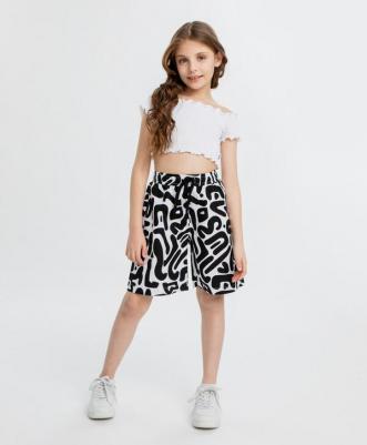 Шорты 124BBGF60020213, черно-белый, 116 – фото 5