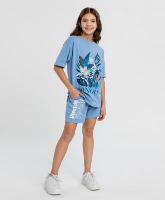 Шорты 124BBGJC54051200, голубой, 134 – фото 1