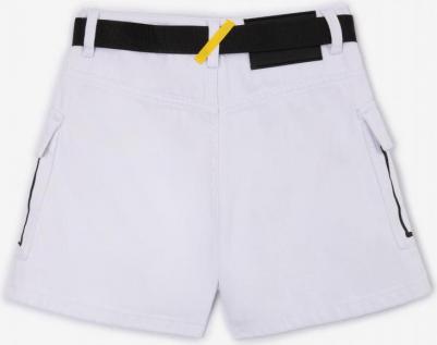 Шорты джинсовые с накладными карманами белые для девочек (140) – фото 5