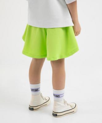 Шорты из тонкого футера салатовые для девочки (128) – фото 1