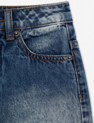 Шорты с варкой, потертостями, повреждениями синие, 104, 12401GMC6006 – фото 3