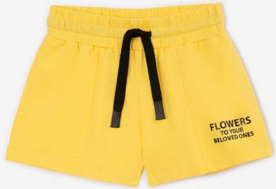 Шорты трикотажные желтые для девочки (122) – фото 1