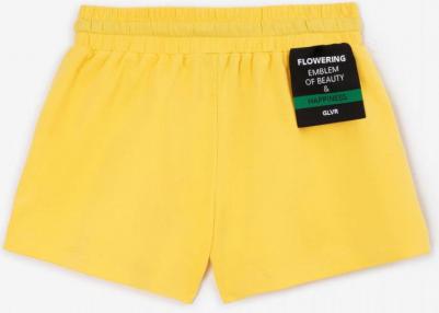 Шорты трикотажные желтые для девочки (122) – фото 2