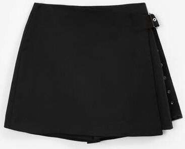 Юбка-шорты из текстиля чёрная для девочки (140)