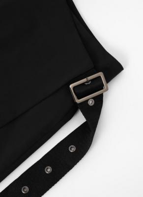 Юбка-шорты из текстиля чёрная для девочки (158) – фото 2