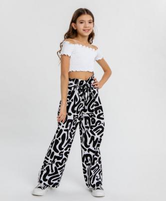 Брюки 124BBGF63013114, черно-белый, 158 – фото 1