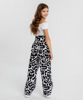 Брюки 124BBGF63013114, черно-белый, 98 – фото 2