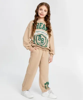 Брюки 124BBGJC56013900, бежевый, 146 – фото 3