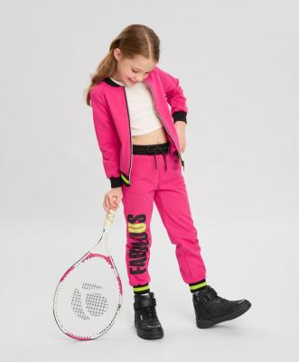 Брюки детские 123BBGMC56111200, цвет розовый, размер 98 – фото 1