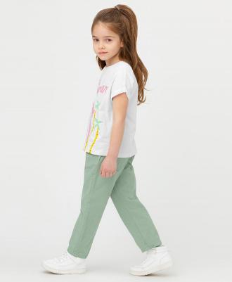 Брюки детские 123BBGMC63014800, цвет зеленый, размер 122