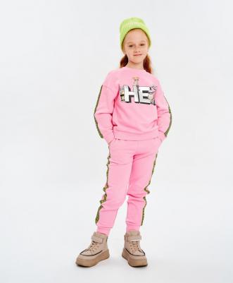 Брюки джоггеры, карманы, пояс на резинке, размер 110, розовый – фото 5