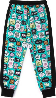 Брюки джоггеры, карманы, пояс на резинке, размер 128, мультиколор – фото 4