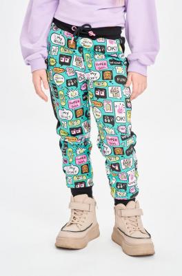 Брюки джоггеры, карманы, пояс на резинке, размер 128, мультиколор – фото 8