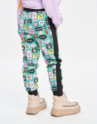 Брюки джоггеры, карманы, пояс на резинке, размер 128, мультиколор – фото 10