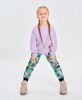 Брюки джоггеры, карманы, пояс на резинке, размер 128, мультиколор