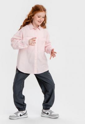 Брюки джоггеры серые (134) – фото 6