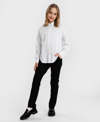 Брюки классические с застроченными стрелками черные (146) – фото 1