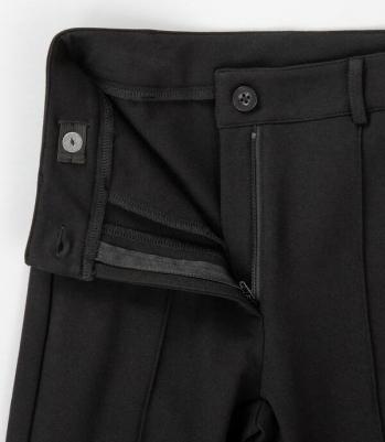 Брюки классические с застроченными стрелками черные (146) – фото 2