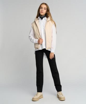 Брюки классические с застроченными стрелками черные (146) – фото 3