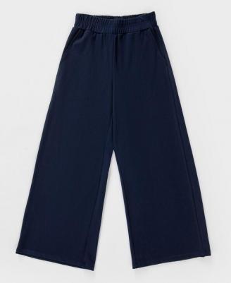 Брюки палаццо с прорезными карманами синие (122) – фото 3