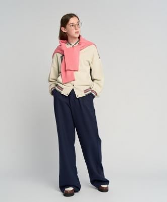 Брюки палаццо с защипами синие (164) – фото 5