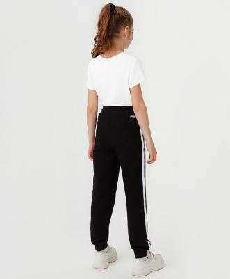 Брюки с лампасами черные (164) – фото 1