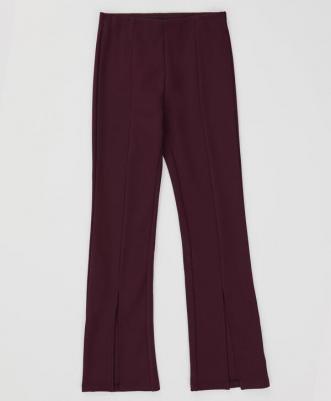 Брюки трикотажные буткат с разрезами спереди фиолетовые от, 164, 224BBGJC5606 – фото 1