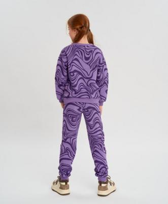 Джоггеры детские 123BBGJC56040313, фиолетовый, 146 – фото 3