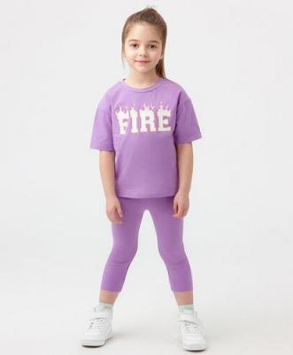 Леггинсы детские 123BBGMC13073100, фиолетовый, 110 – фото 1