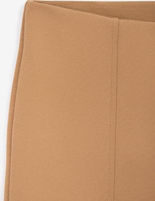 Брюки клёш трикотажные с разрезами коричневые для девочки, 146, 22408GJC5606 – фото 3