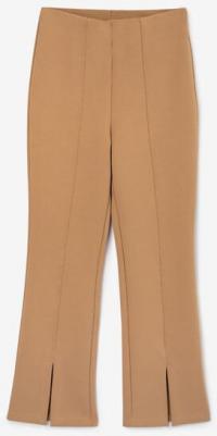 Брюки клёш трикотажные с разрезами коричневые для девочки, 164, 22408GJC5606 – фото 2