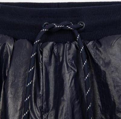 Брюки на флисе демисезонные из блестящей плащовки тёмно-синие, 110, 22403GMC6403 – фото 3