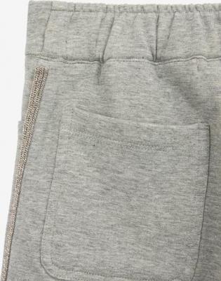 Брюки расклёшенные из футера серые для девочки, 110, 22402GMC5603 – фото 1