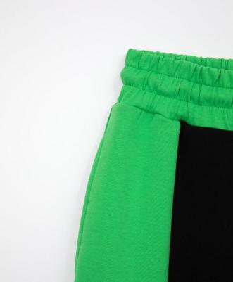 Брюки широкие трикотажные зелёные для девочки, 164, 22409GJC5604 – фото 6