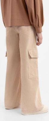 Брюки вельветовые с карманами карго бежевые для девочки, 164, 22408GJC6306 – фото 2