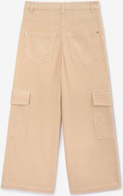 Брюки вельветовые с карманами карго бежевые для девочки, 164, 22408GJC6306 – фото 3