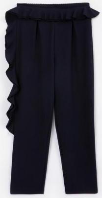 Брюки зауженные с рюшами синие для девочки (122) – фото 2