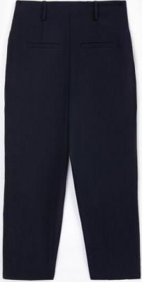 Брюки зауженные с защипами синие для девочки (146) – фото 1