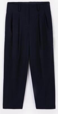 Брюки зауженные с защипами синие для девочки (158) – фото 5