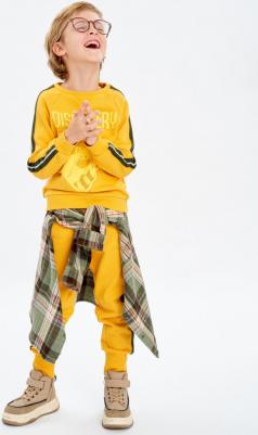 Брюки детские 223BBBMC56032700, желтый, 104