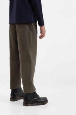 Брюки зауженные текстильные хаки для мальчика, 170, 22411BJC6304 – фото 1