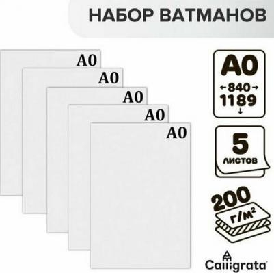 Набор 5л ватман чертежный А0