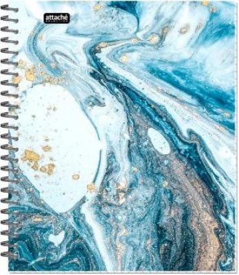 Бизнес-тетрадь Fluid А5 96 листов серая/голубая в клетку на спирали – фото 1