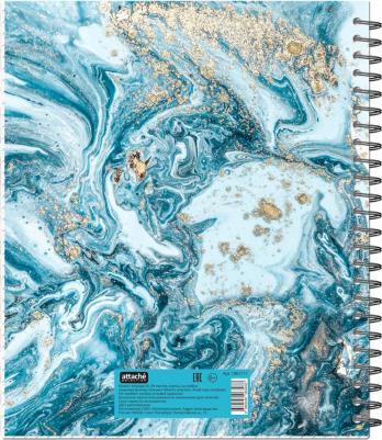 Бизнес-тетрадь Fluid А5 96 листов серая/голубая в клетку на спирали – фото 5