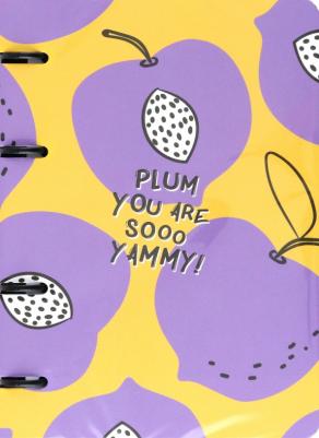 Тетрадь общая Fruits слива 15,5x21,2 см 80 л в клетку