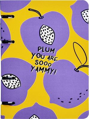 Тетрадь общая Fruits слива 15,5x21,2 см 80 л в клетку – фото 1