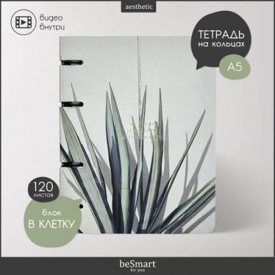 Тетрадь общая "Nude" на кольцах со сменным блоком, А5 формат на 120 листов в клетку, мягкая обложка